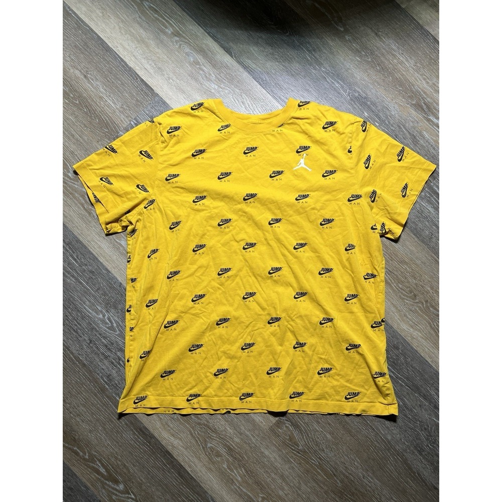 Jordan Jump man T-shirt University Gold/yellow With Black And White Accents